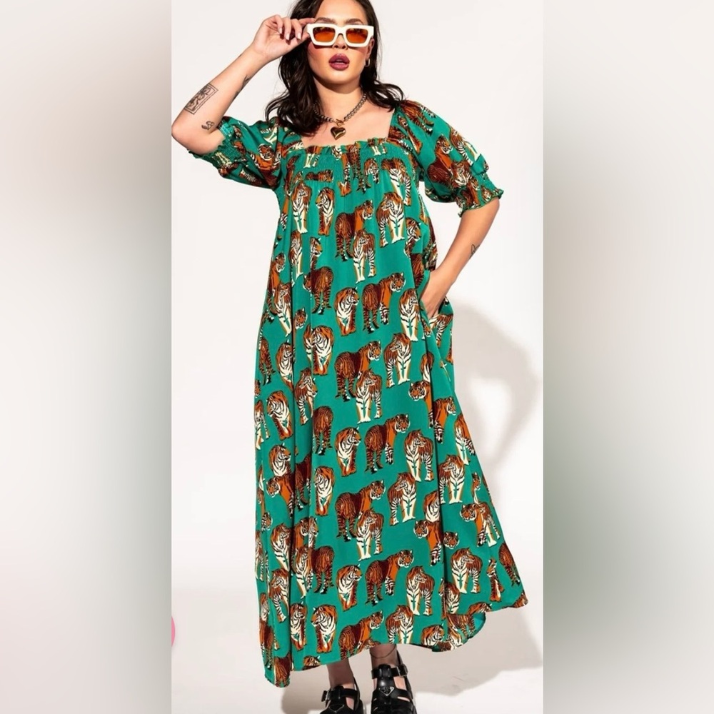 Dressed in LALA tiger print dress size XL